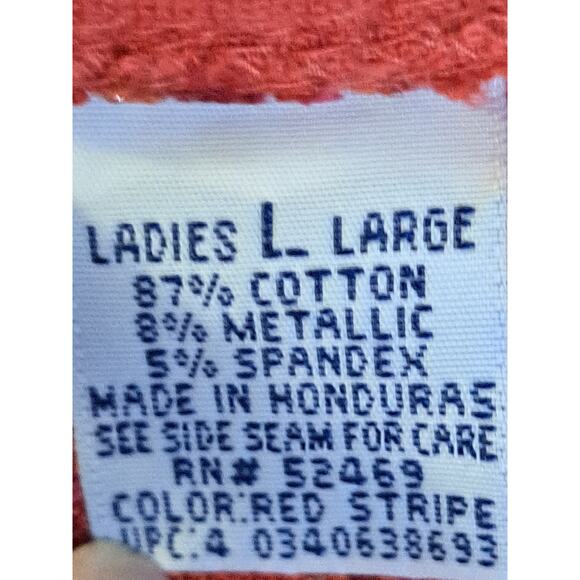 Women's Faded Glory Orange Striped T-Shirt - Picture 6 of 7